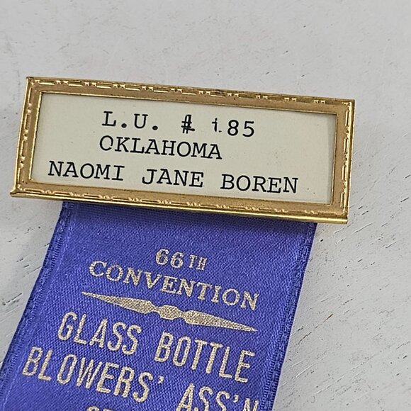 1977 Glass Bottle Blowers Association Medal Ribbon 66th Convention St. Louis - Picture 6 of 6